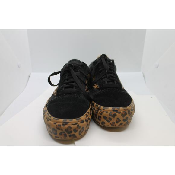 Vans Old Skool Leopard Platform Black Sneakers sz 8 Women / 6.5 Men - Picture 2 of 5